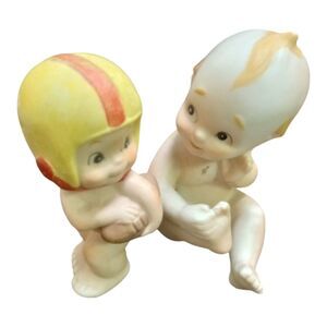 Vintage Ceramic KEWPIE FOOTBALL PLAYER / Winged (2)